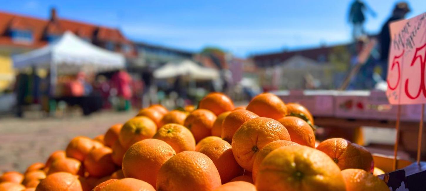 Appelsiner på Køge Torv