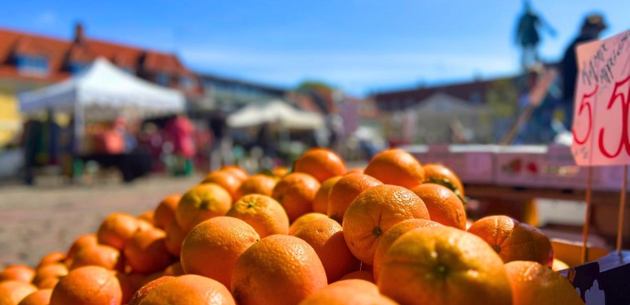 Appelsiner på Køge Torv
