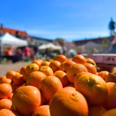 Appelsiner på Køge Torv